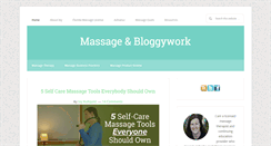 Desktop Screenshot of massage-therapy-blog.com